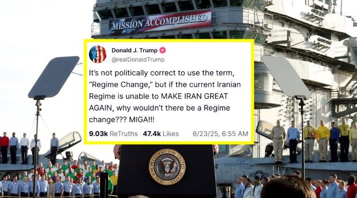 George Dubya Trump Seeks Regime Change In Iran