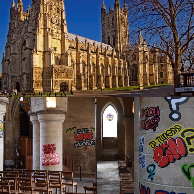 Church of England Allows ‘Marginalized Communities’ to Cover Historic Canterbury Cathedral in Grotesque Graffiti