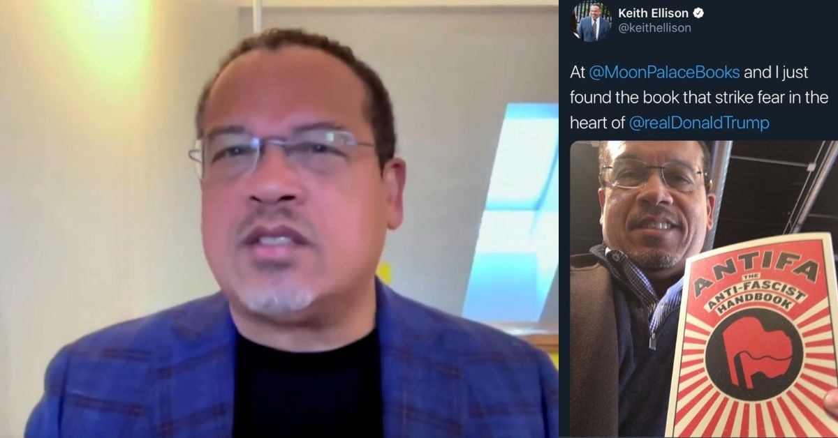 Extremist Minnesota AG Keith Ellison Poses With Antifa Handbook, While Claiming It Doesn’t Exist as an Organization