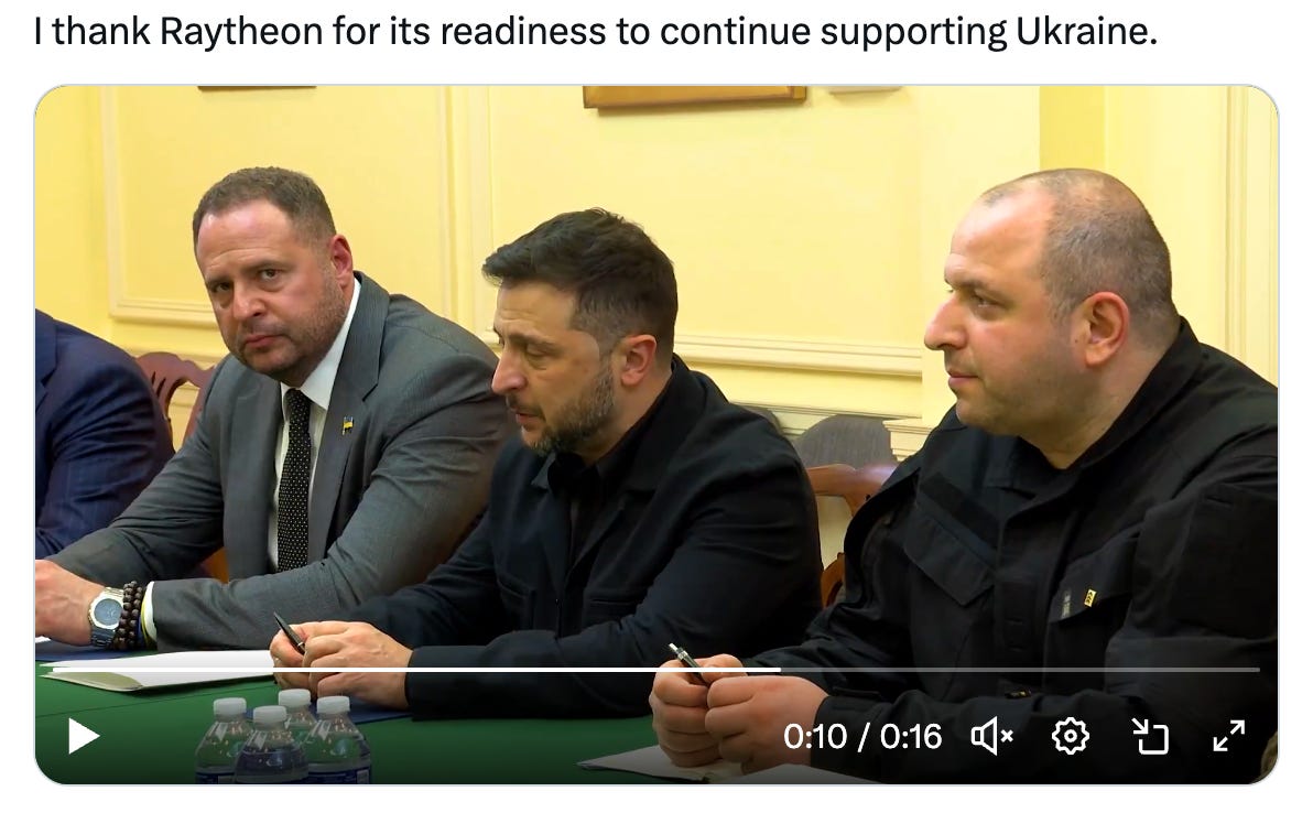 Zelensky Meets with Raytheon Executives